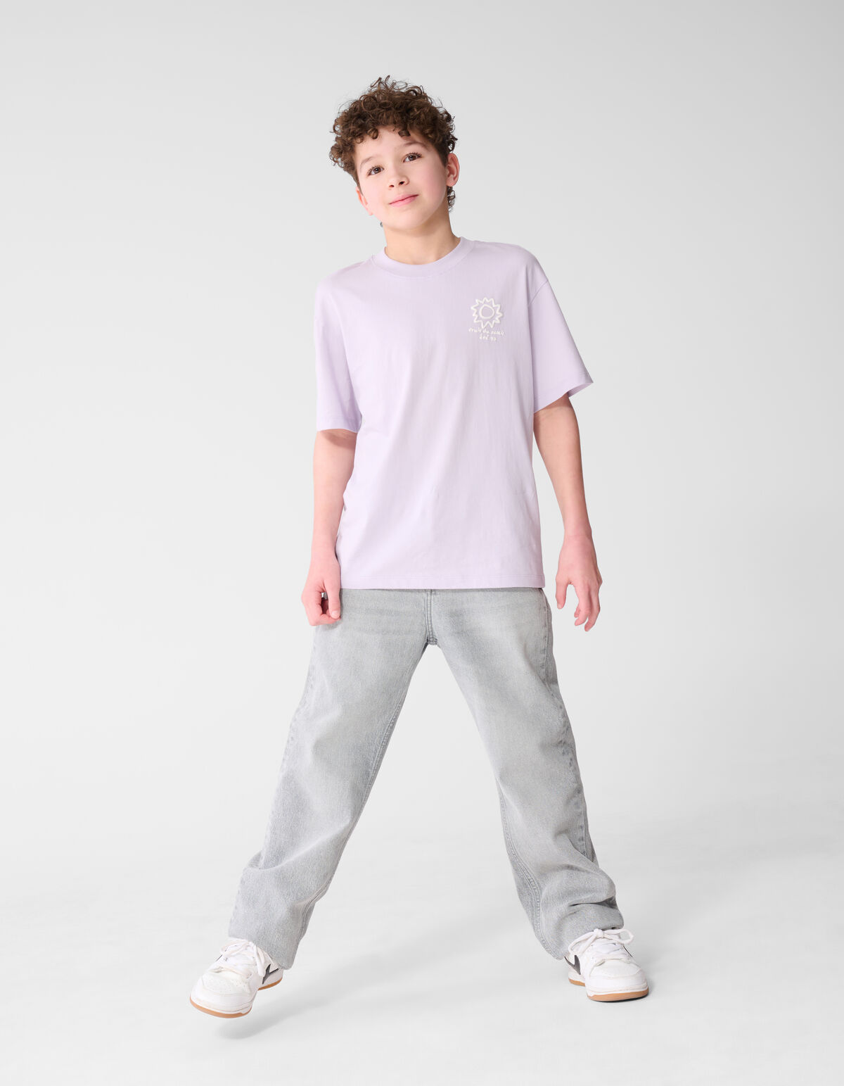 Soleil Artwork T-shirt Lichtpaars SHOEBY BOYS