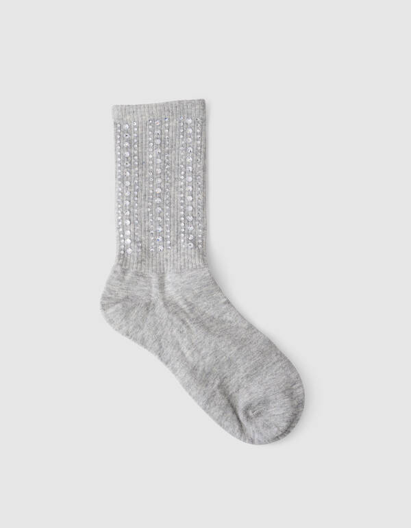 Strass Sok Lichtgrijs SHOEBY ACCESSOIRES