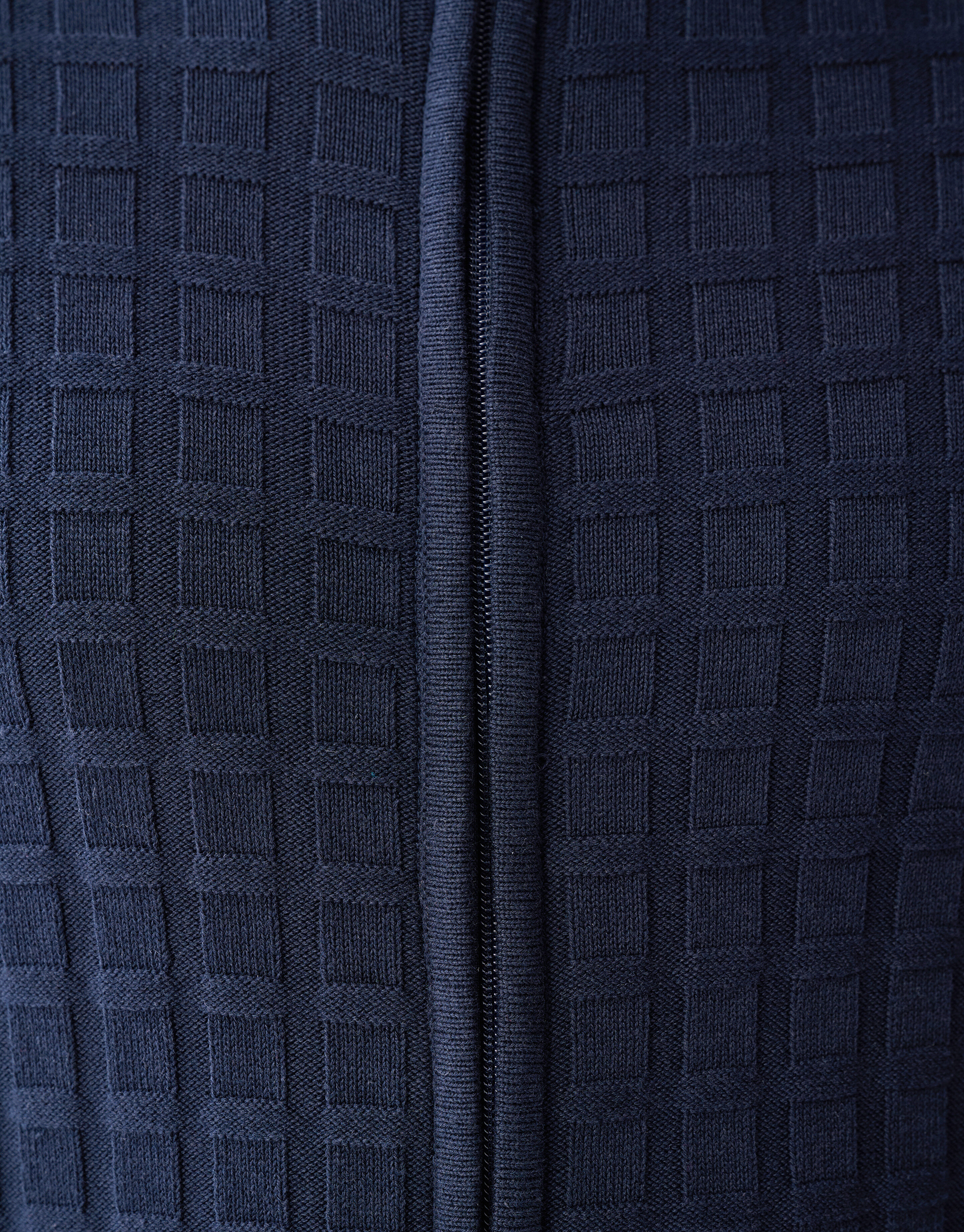 Structuur Zip Vest Donkerblauw SHOEBY MEN