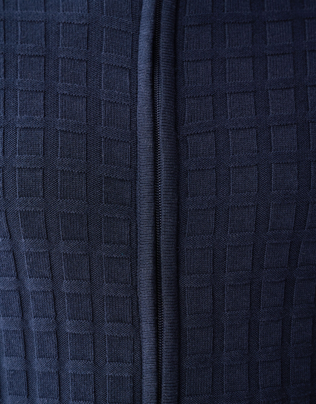 Structuur Zip Vest Donkerblauw SHOEBY MEN