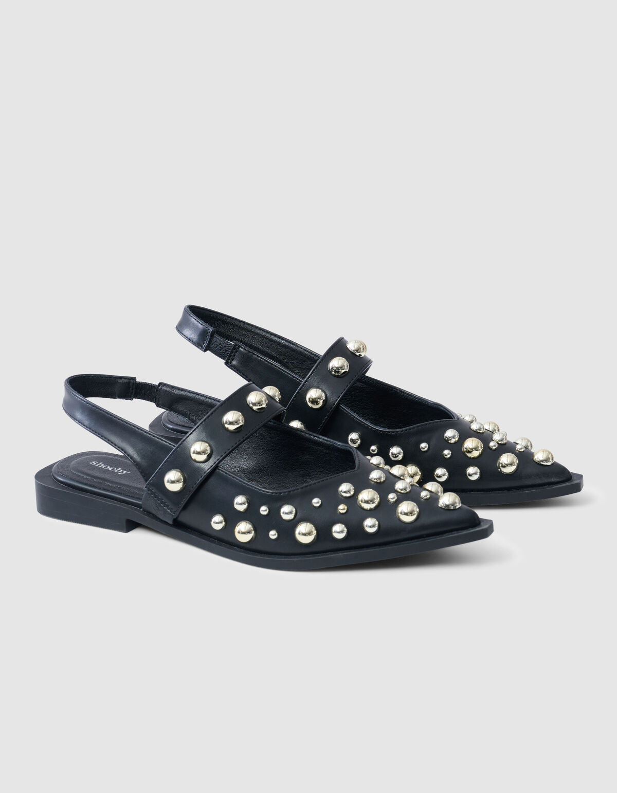 Studs Slingback Zwart SHOEBY SHOES