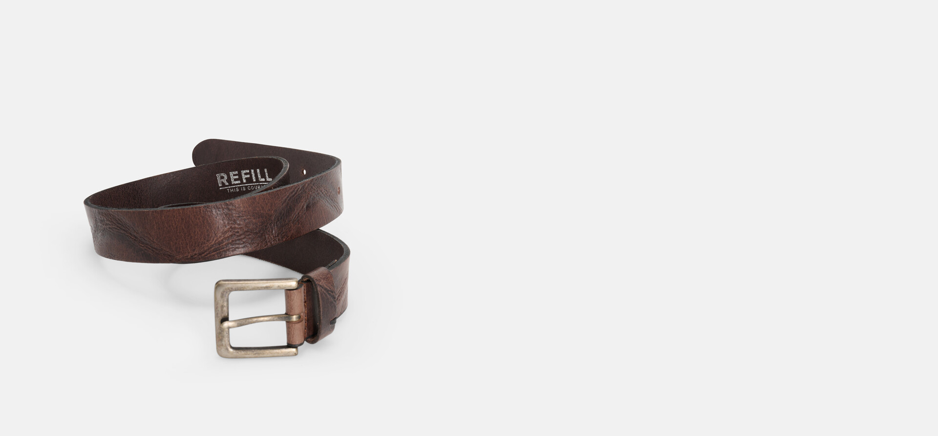 Leren Riem Donkerbruin ACCESSOIRES SHOEBY