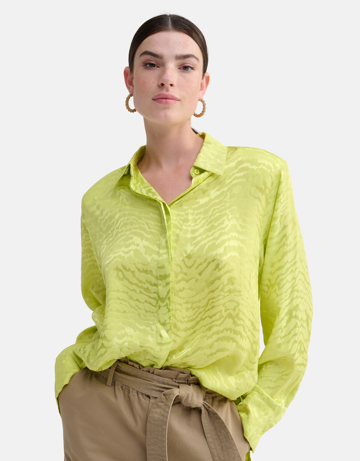 Lime Jacquard Blouse SHOEBY WOMEN