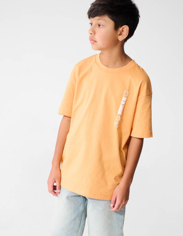 Holiday Artwork T-shirt Lichtoranje SHOEBY BOYS