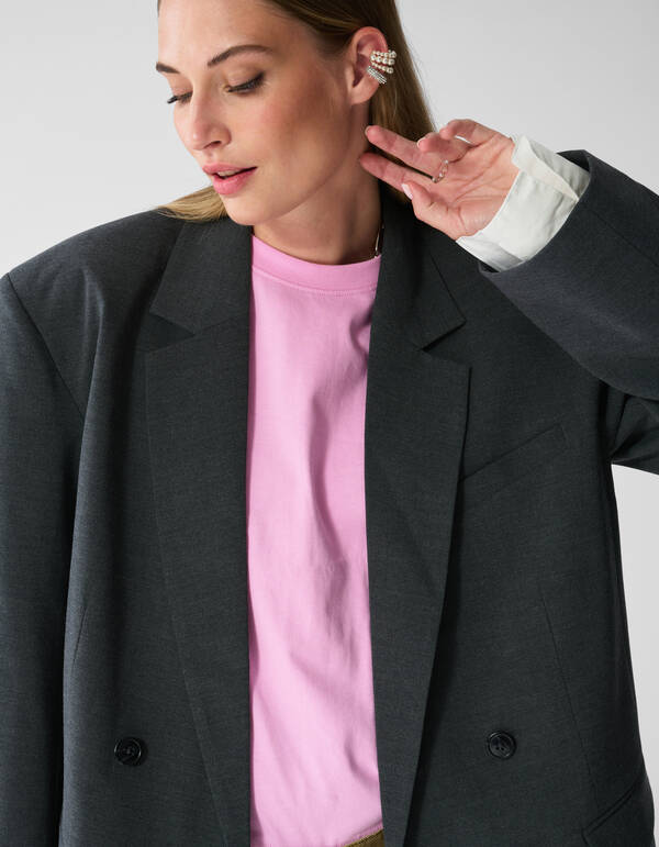 Oversized Blazer Grijs SHOEBY WOMEN