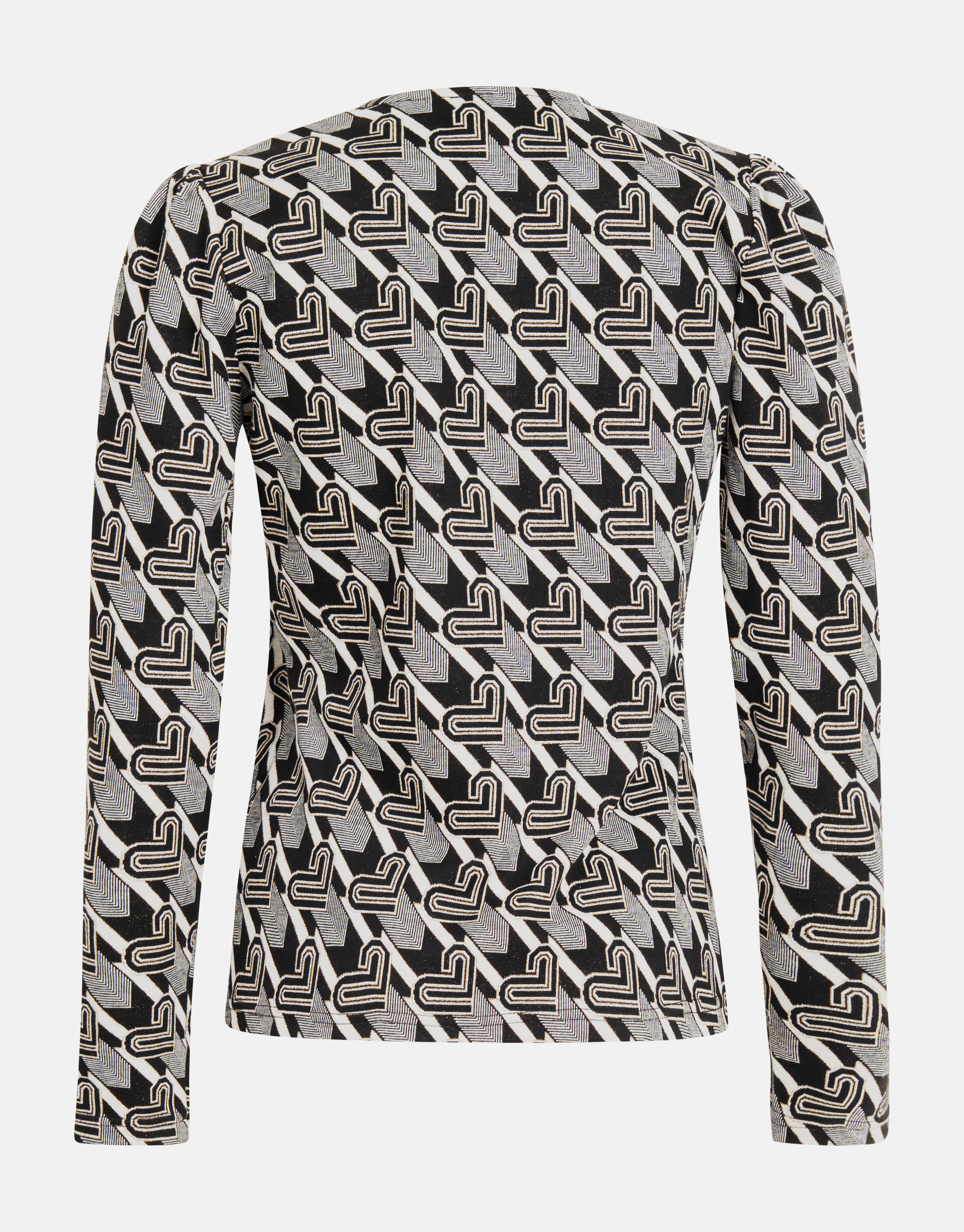 Monogram Top Zwart/Wit SHOEBY WOMEN