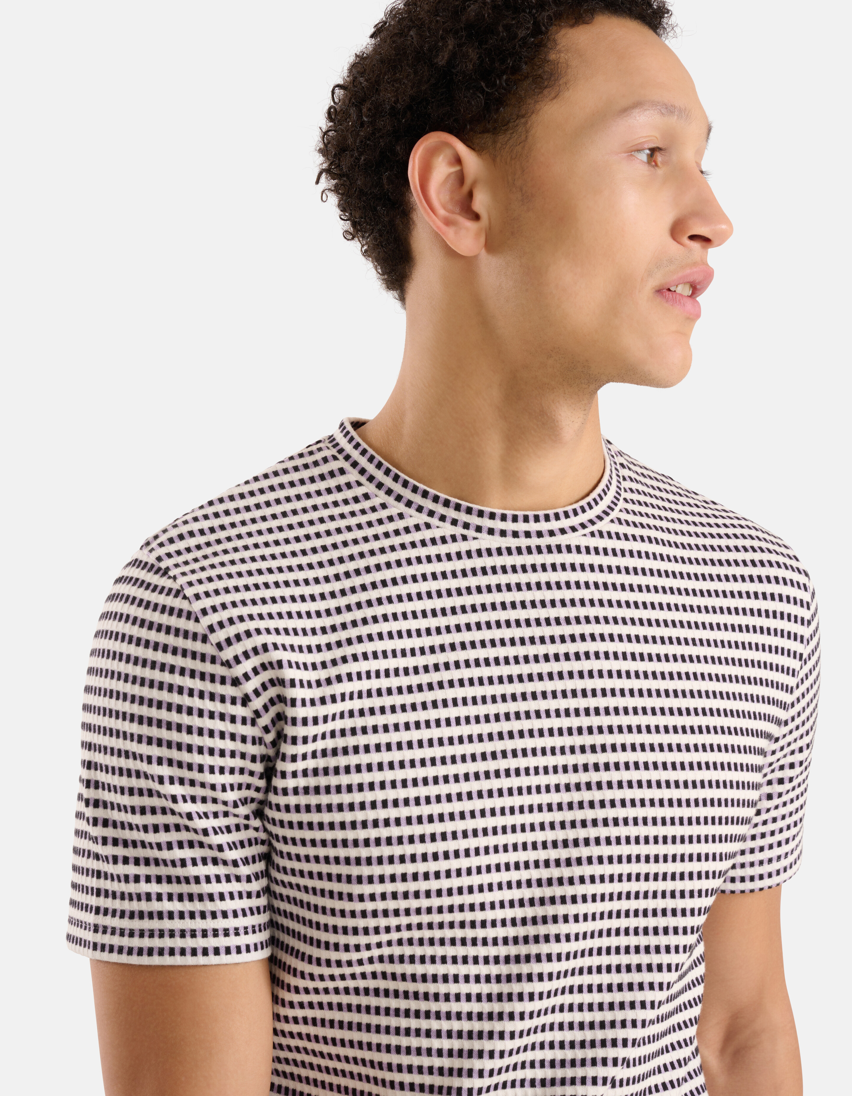 Structuur T-shirt Lichtpaars SHOEBY MEN