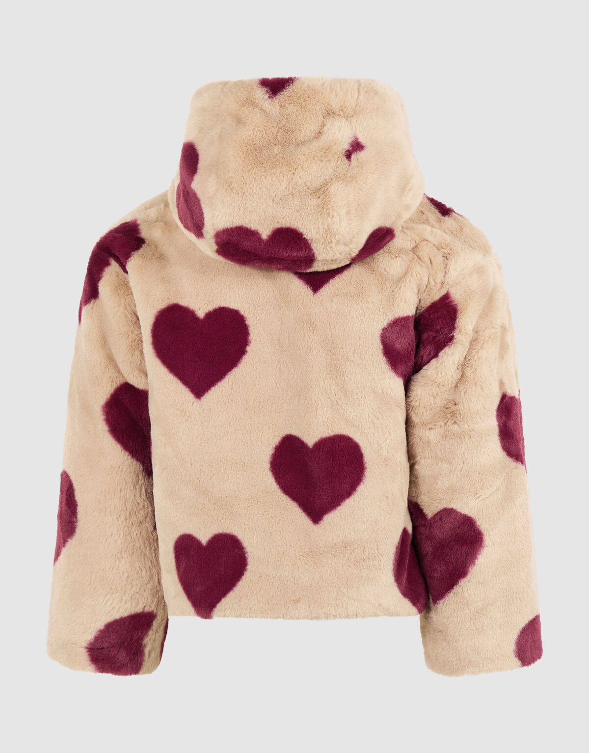 Heart Printed Winterjas Beige SHOEBY GIRLS