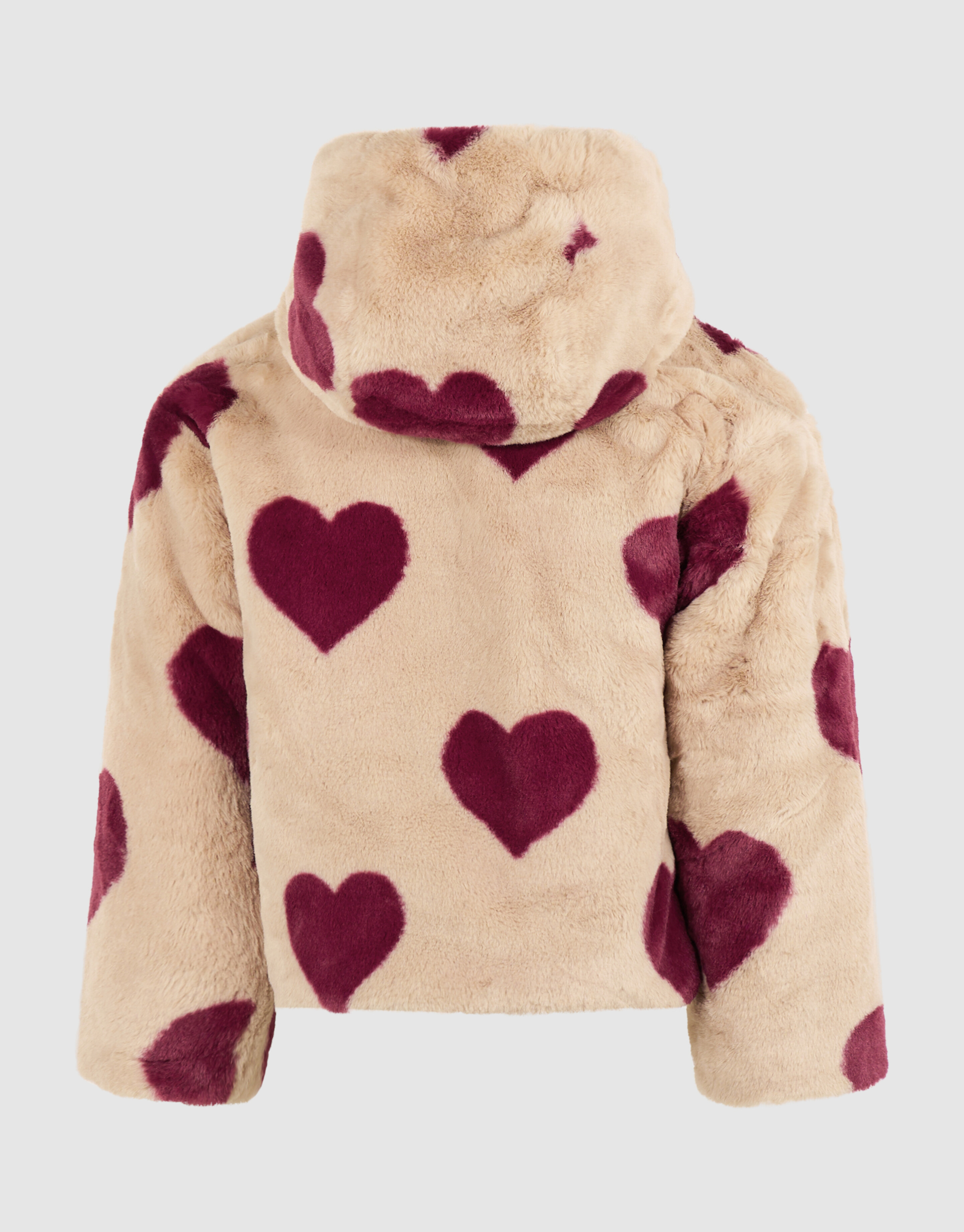 Heart Printed Winterjas Beige SHOEBY GIRLS