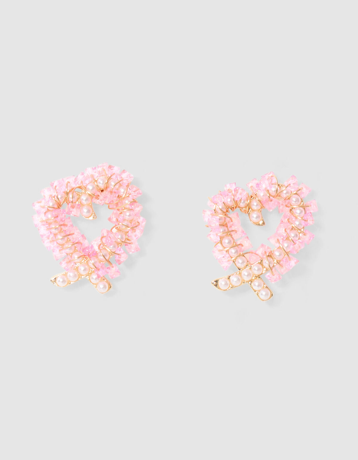 Heart Beads Oorbellen Roze SHOEBY ACCESSOIRES