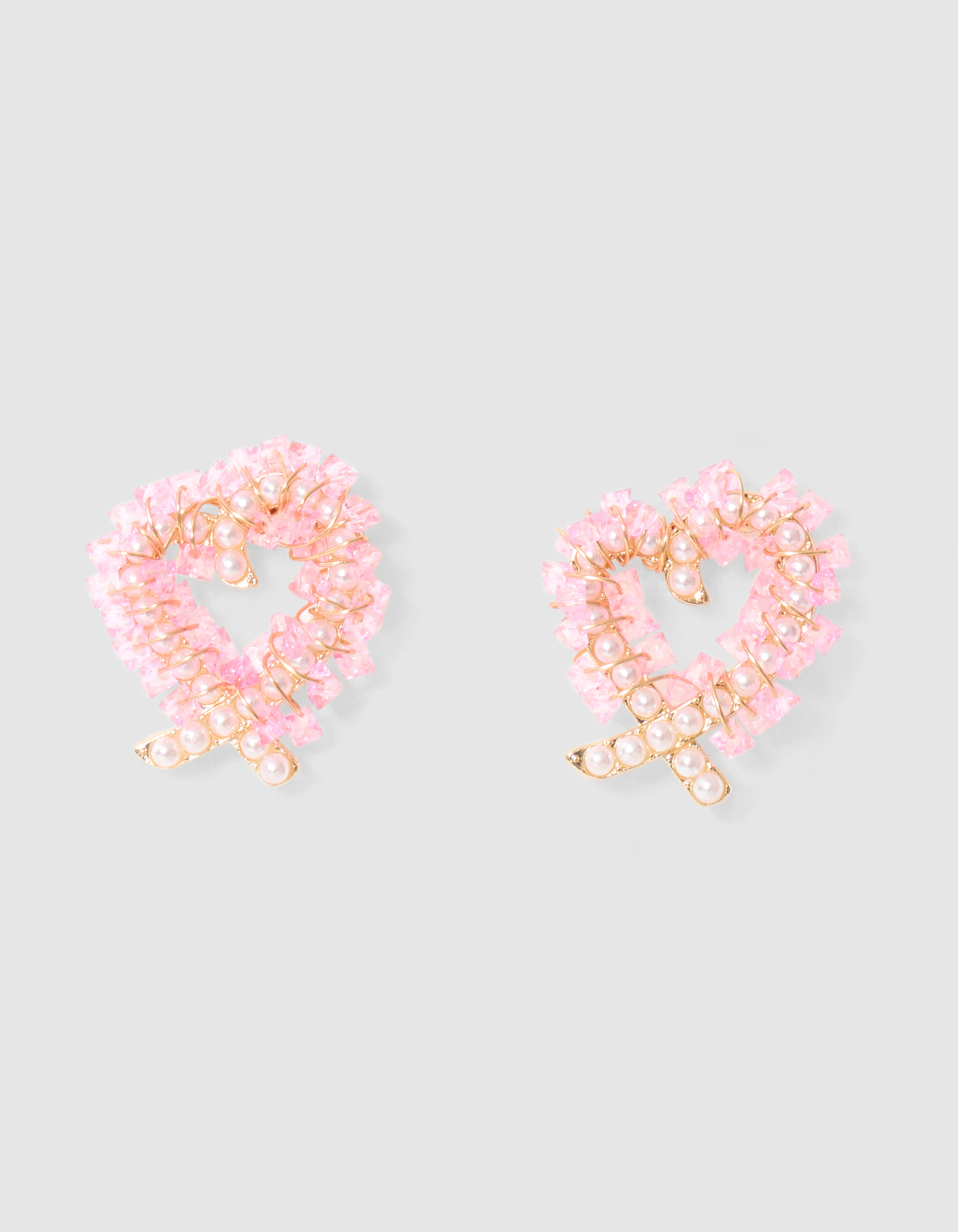 Heart Beads Oorbellen Roze SHOEBY ACCESSOIRES