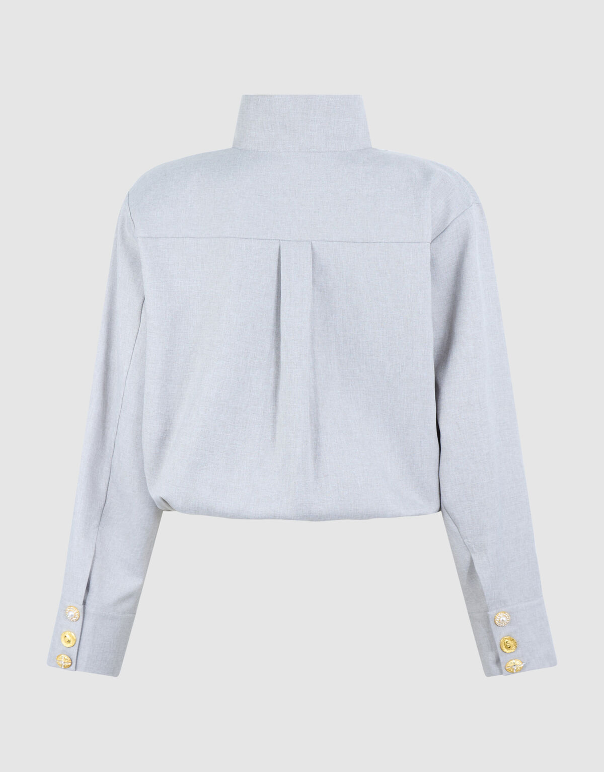 Fancy Button Blouse Lichtgrijs SHOEBY WOMEN