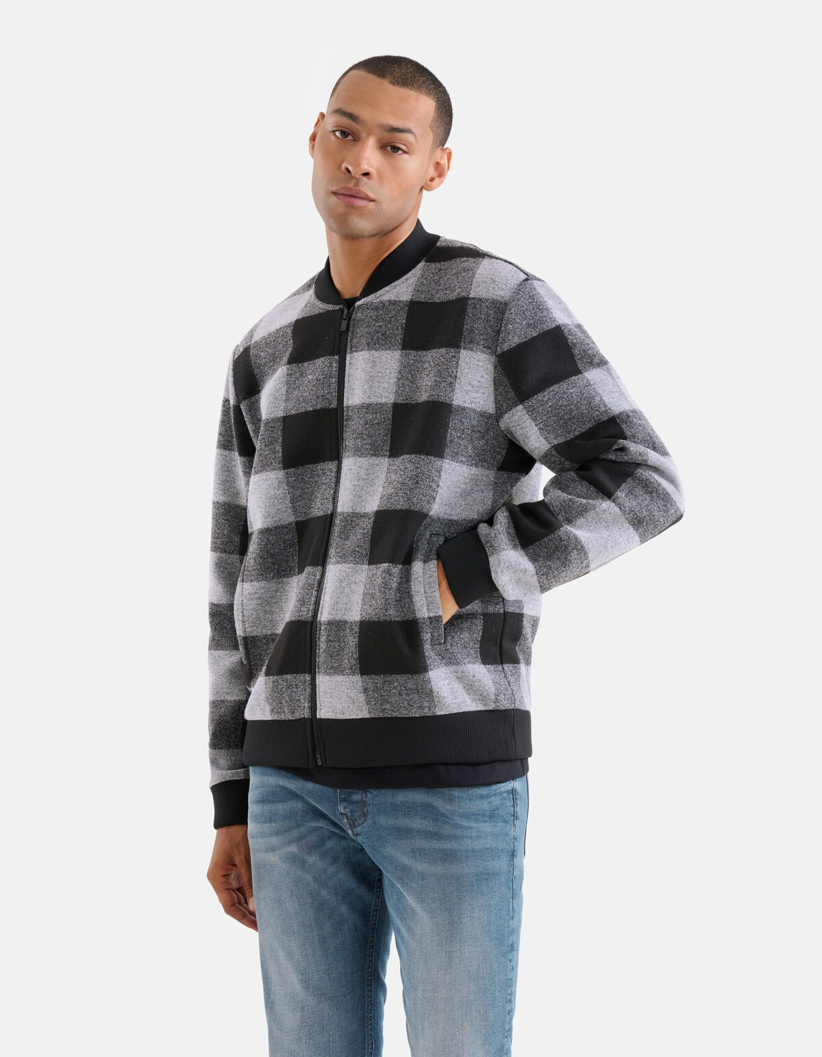 Ruiten Bomber Jack Grijs SHOEBY MEN