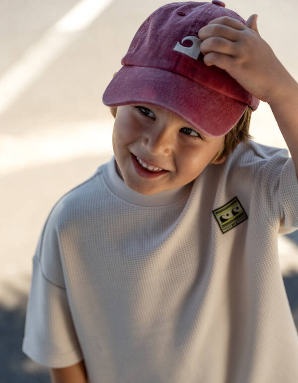 Structuur T-shirt Beige SHOEBY BOYS