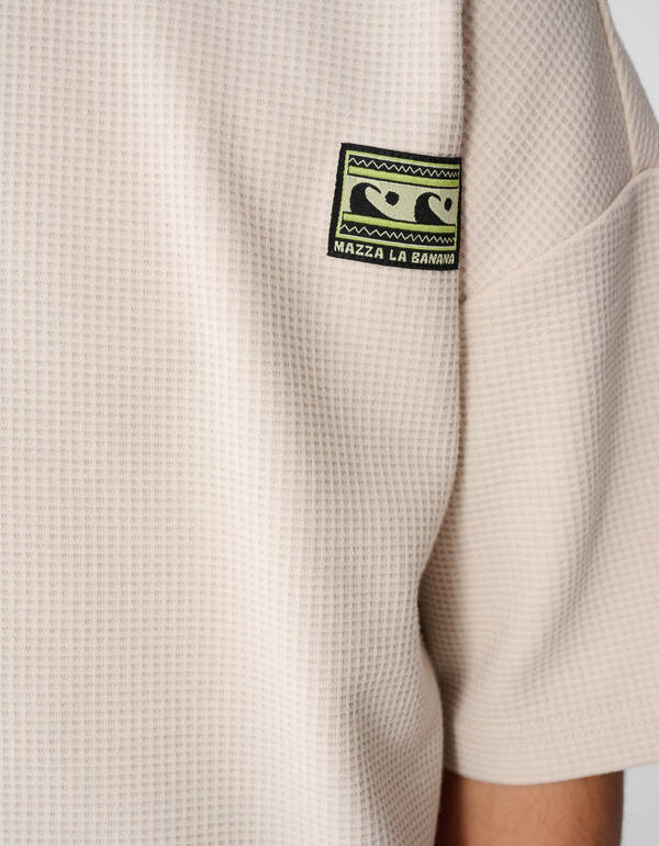 Structuur T-shirt Beige SHOEBY BOYS