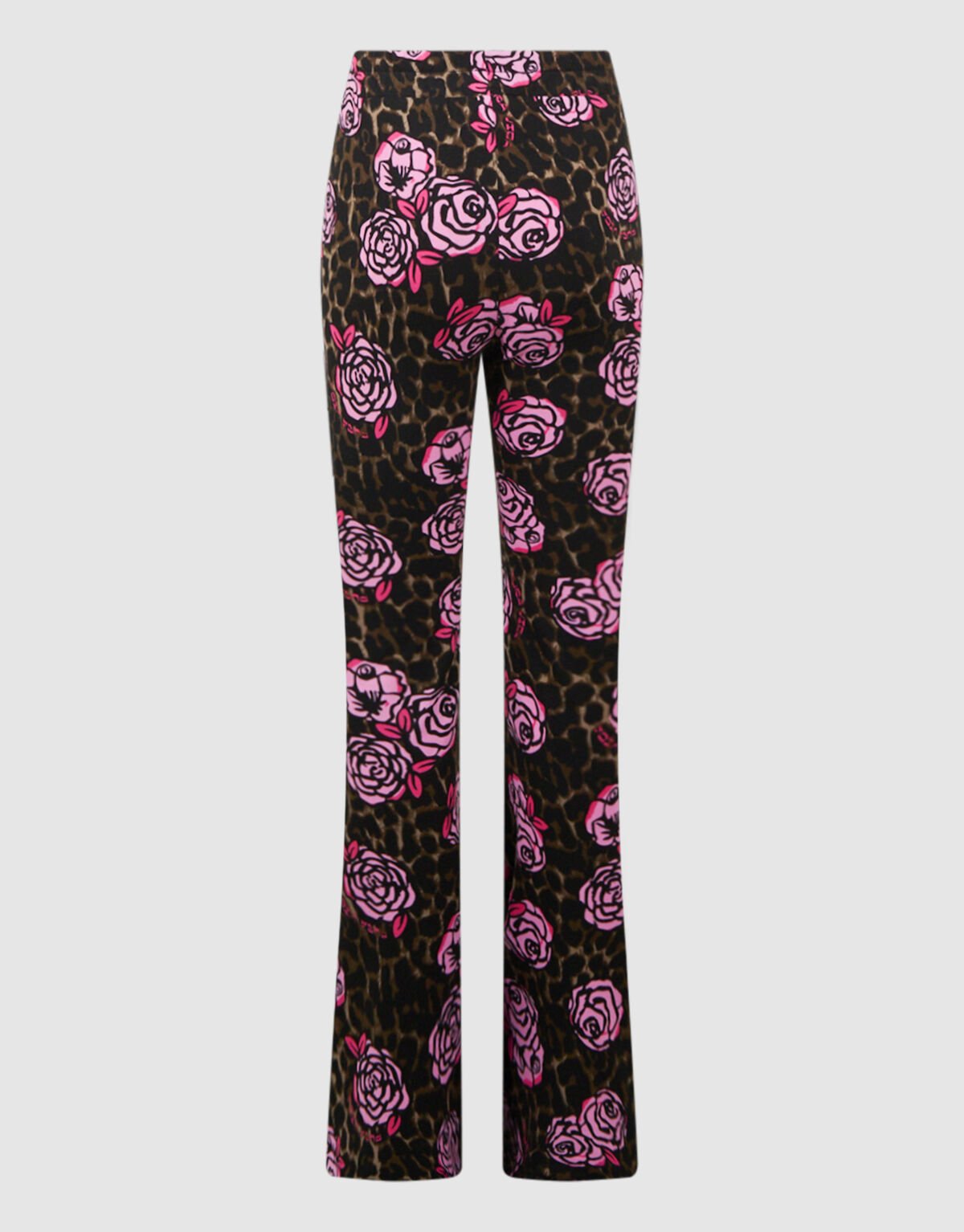 Rose Printed Flared Broek Bruin SHOEBY GIRLS