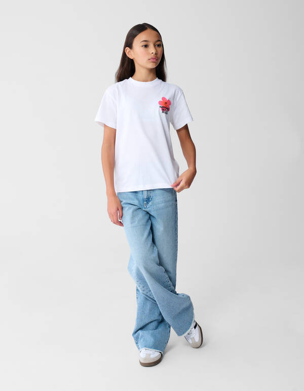 Happiness Artwork T-shirt Wit SHOEBY GIRLS