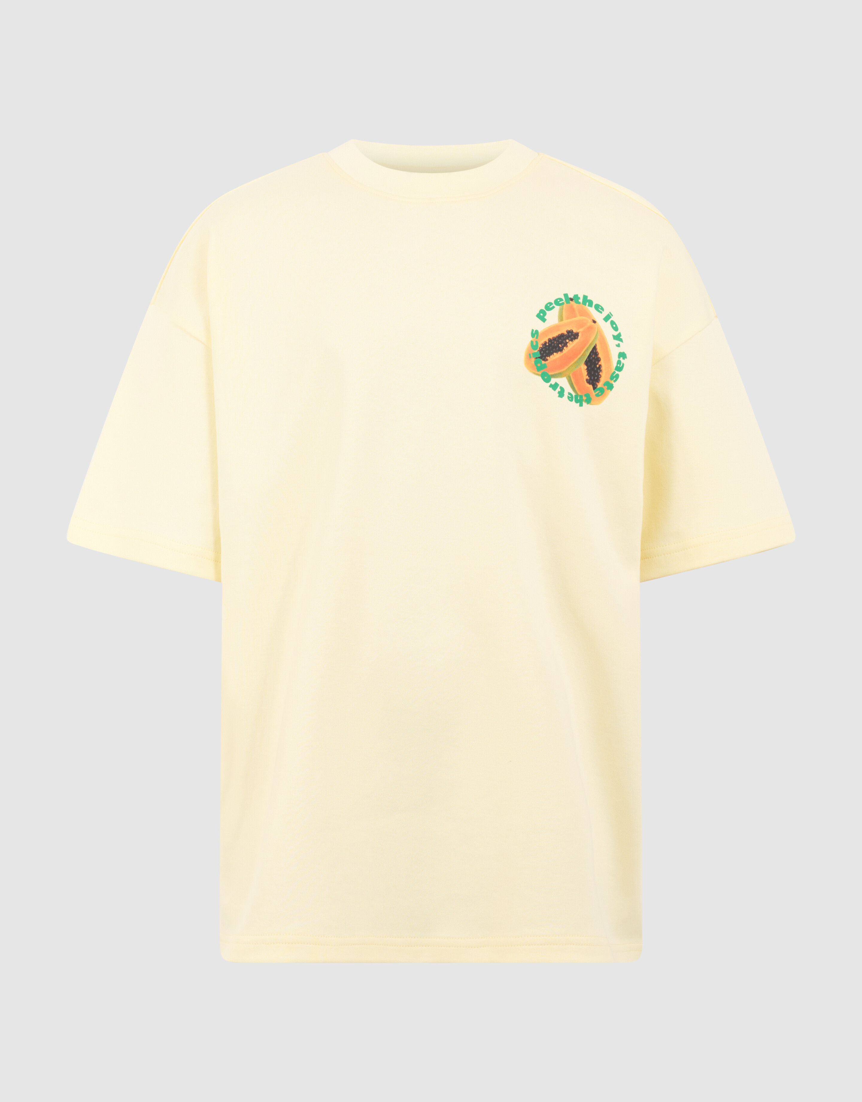 Papaya Artwork T-shirt Lichtgeel SHOEBY BOYS
