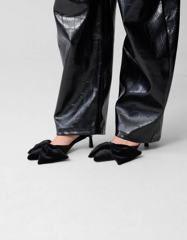 Velvet Strik Hakken Zwart SHOEBY SHOES