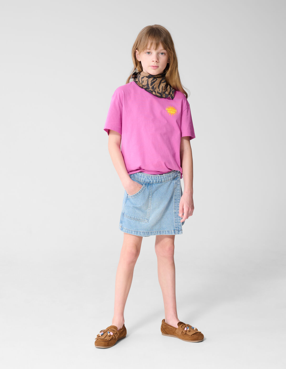 Denim Wrap Skort Bleached SHOEBY GIRLS