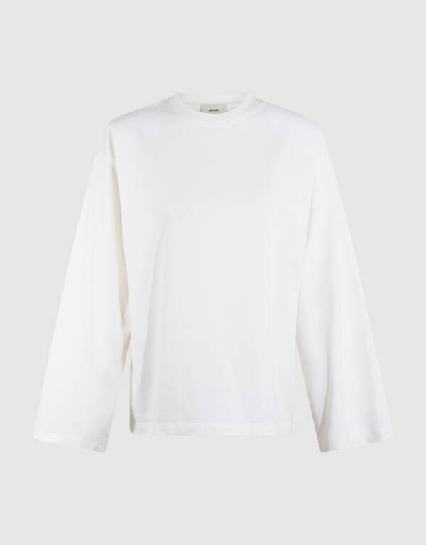 Oversized Basic Longsleeve Top Wit SHOEBY WOMEN