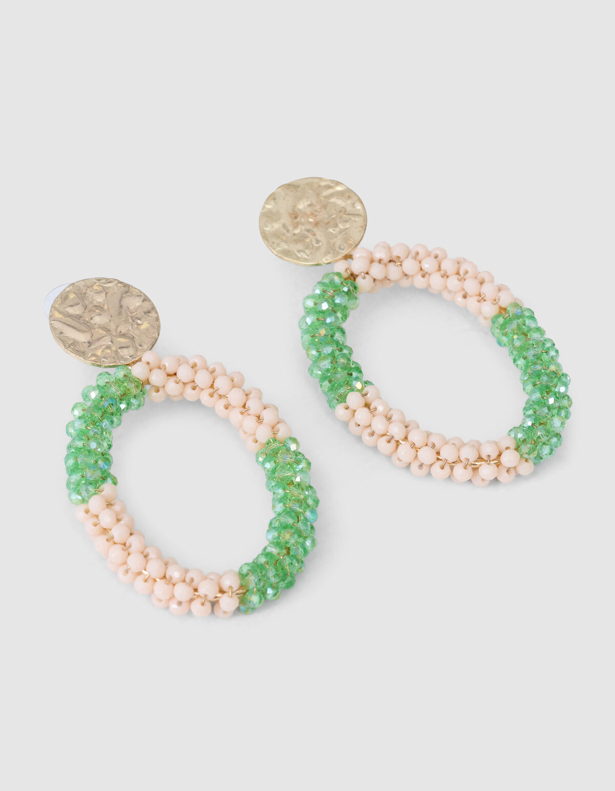 Oval Oorbellen Groen SHOEBY ACCESSOIRES