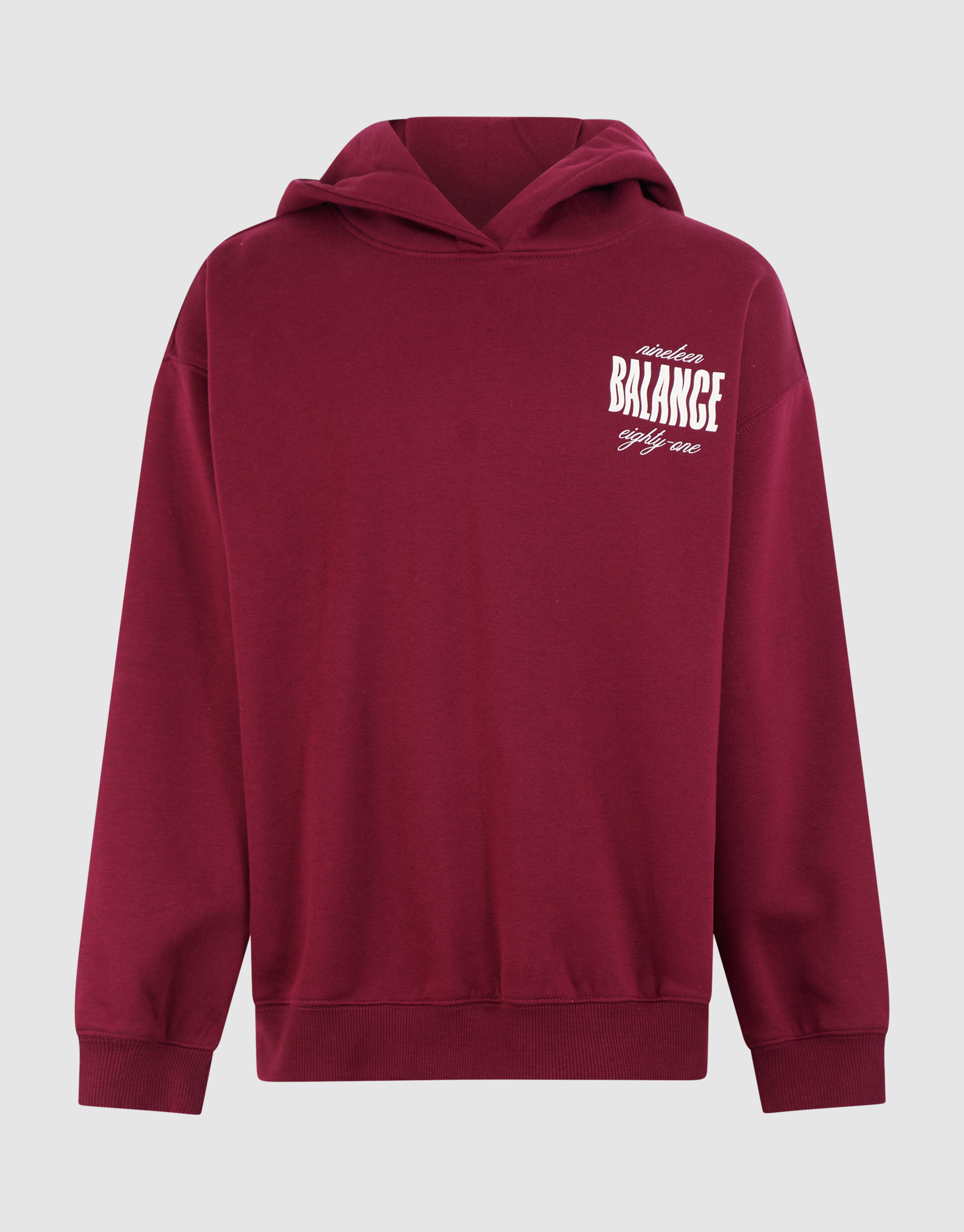 Balance Artwork Hoodie Donkerrood SHOEBY GIRLS