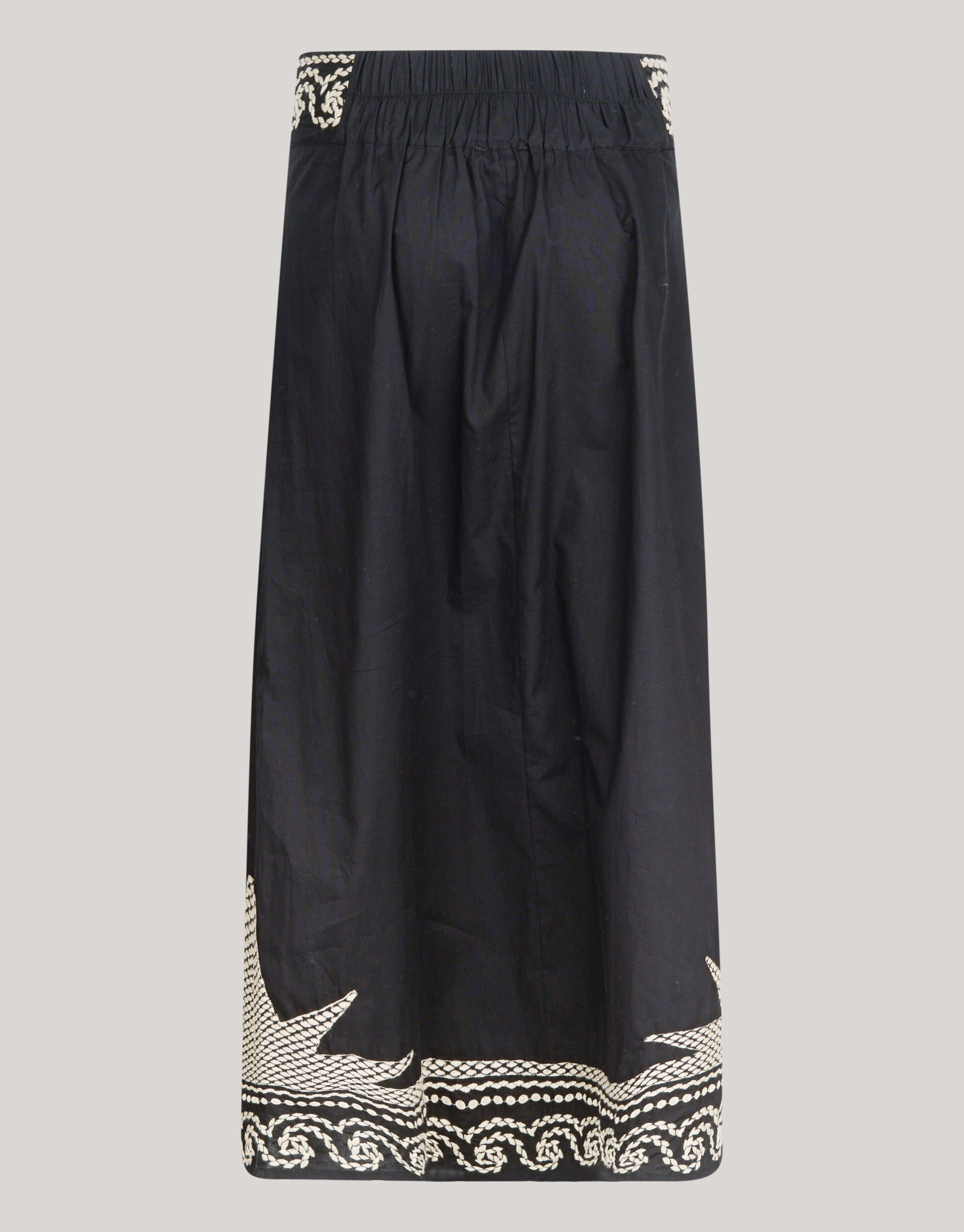 Embroidery Maxi Rok Zwart SHOEBY WOMEN