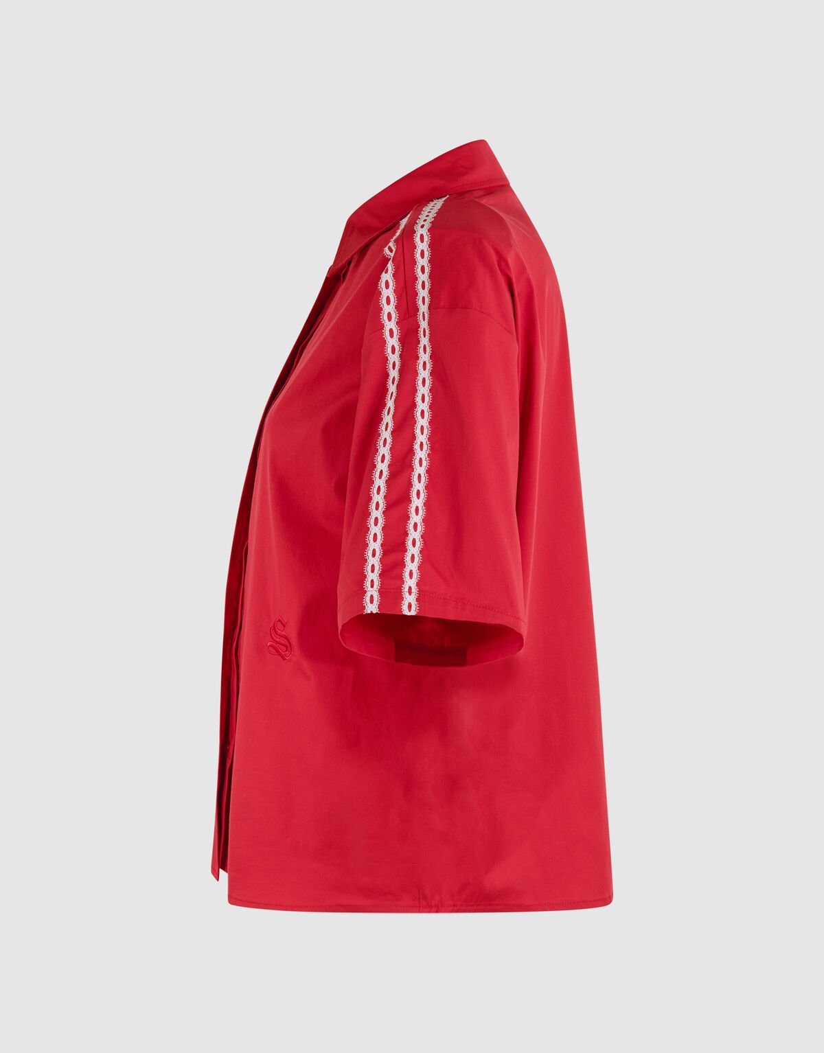Oversized Sporty Blouse Rood SHOEBY WOMEN