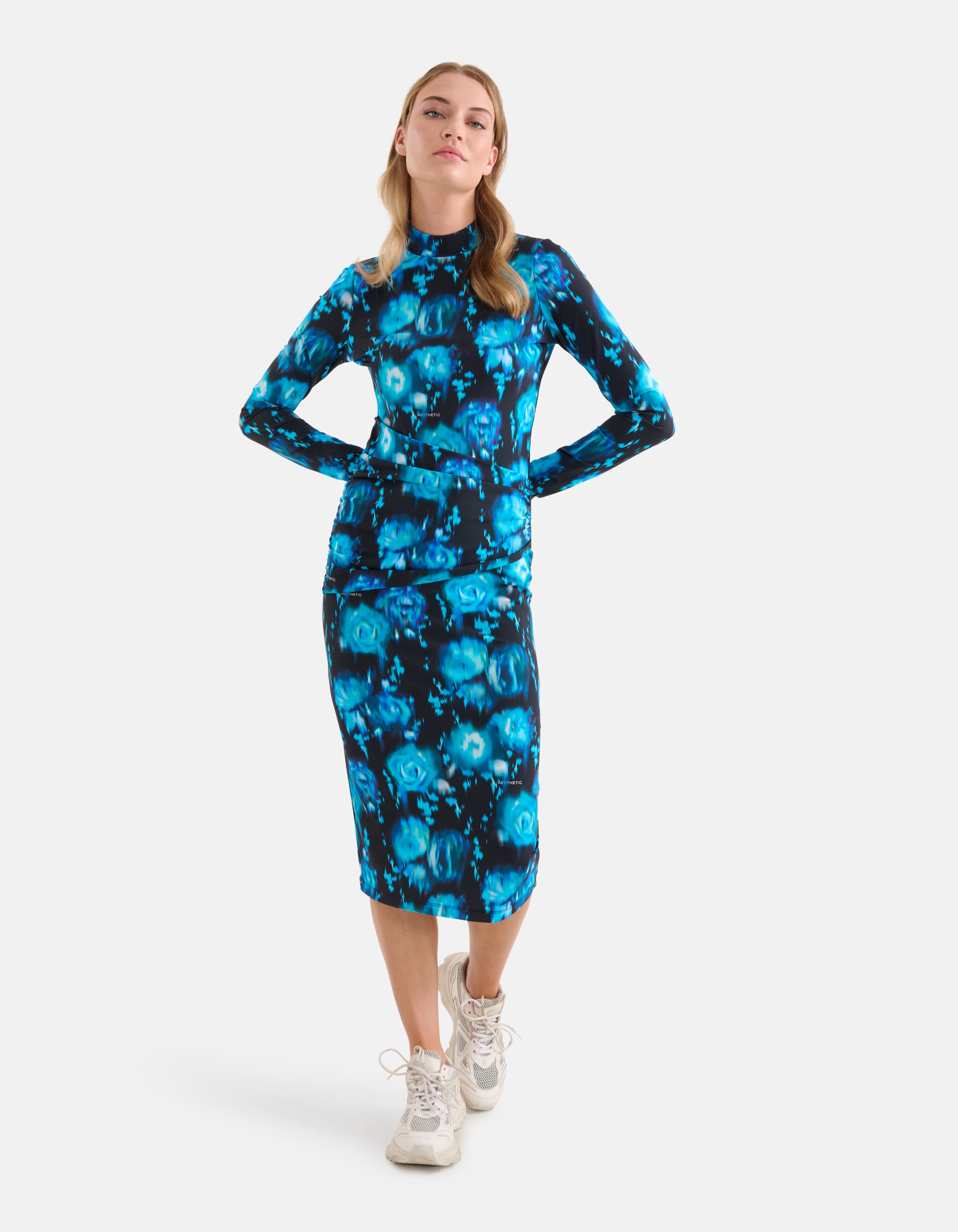 Printed Travel Jurk Blauw SHOEBY WOMEN