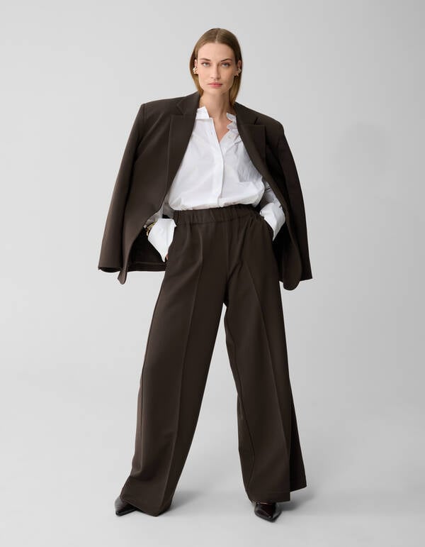 Wide Leg Fit Broek Donkerbruin By Lonneke SHOEBY WOMEN
