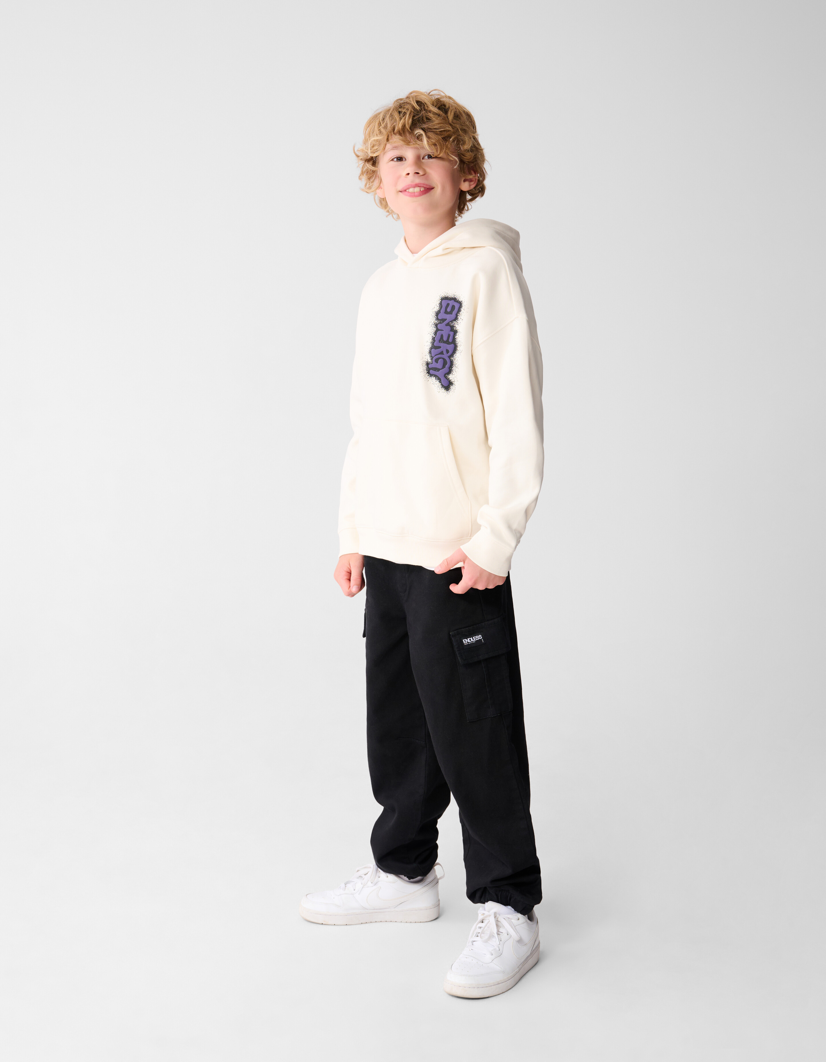 Energy Artwork Hoodie Gebroken Wit SHOEBY BOYS