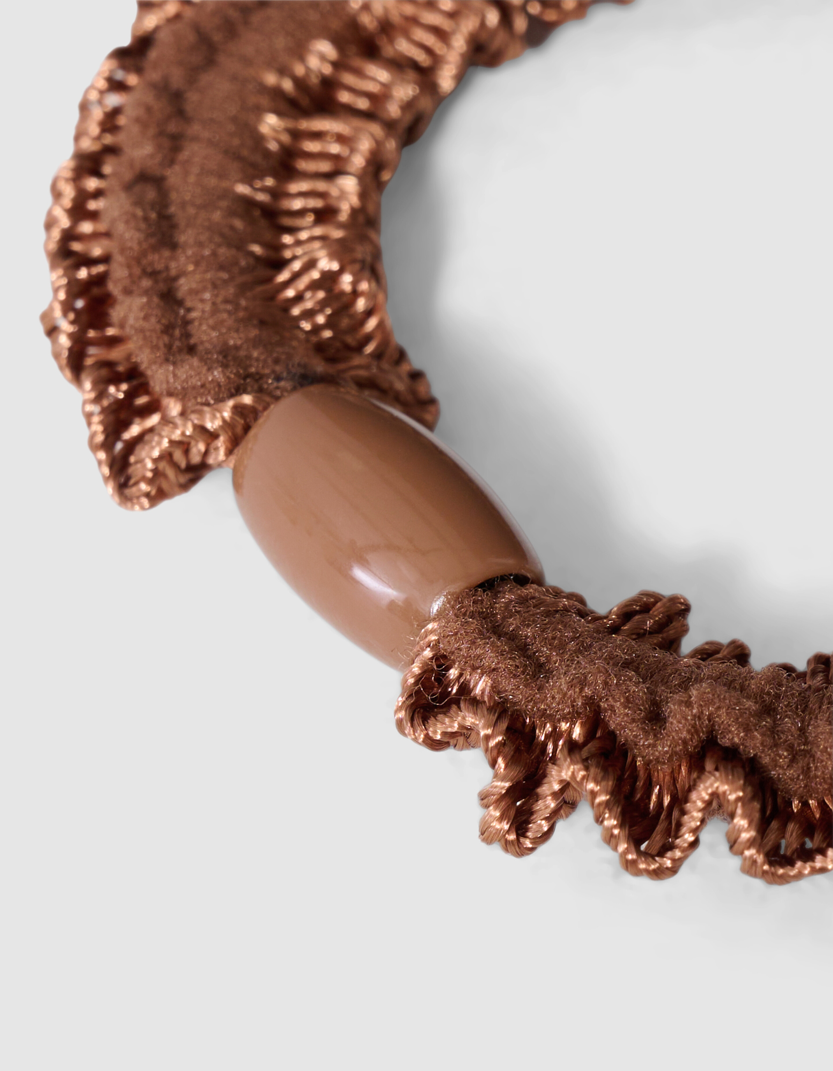 Small Ruffle Haarelastiek Bruin SHOEBY ACCESSOIRES
