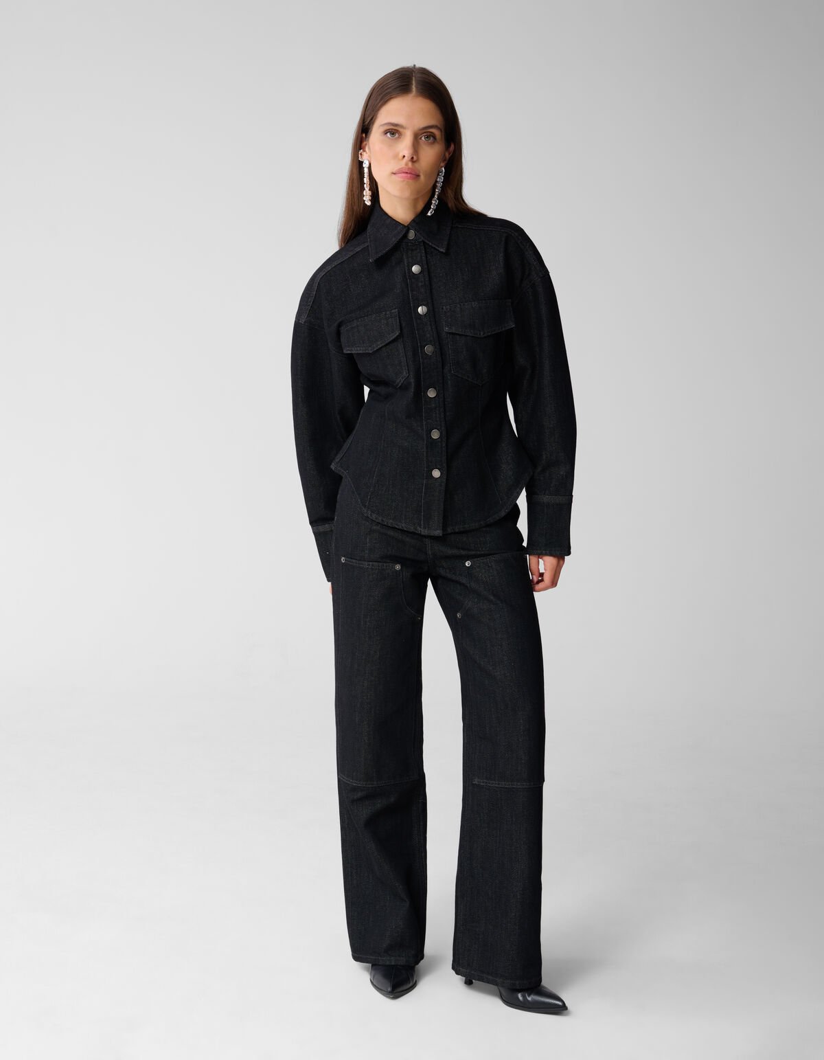 Straight Fit Carpenter Jeans Zwart SHOEBY WOMEN