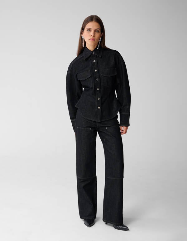 Straight Fit Carpenter Jeans Zwart SHOEBY WOMEN