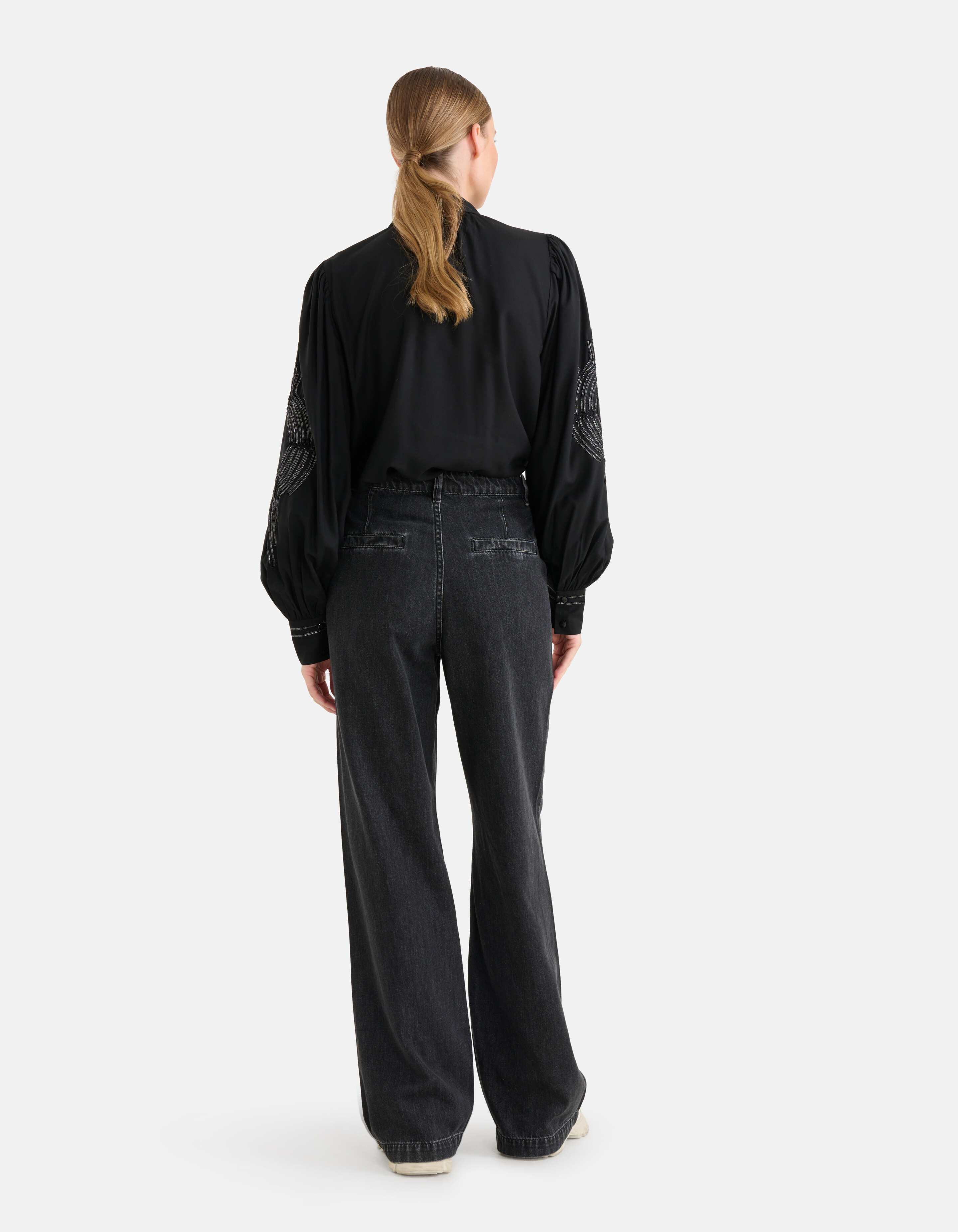 Lurex Tape Blouse Zwart By Mieke SHOEBY WOMEN