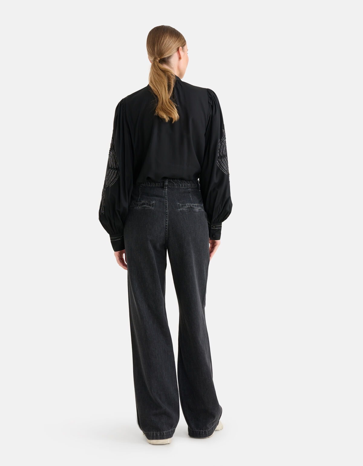 Lurex Tape Blouse Zwart SHOEBY WOMEN