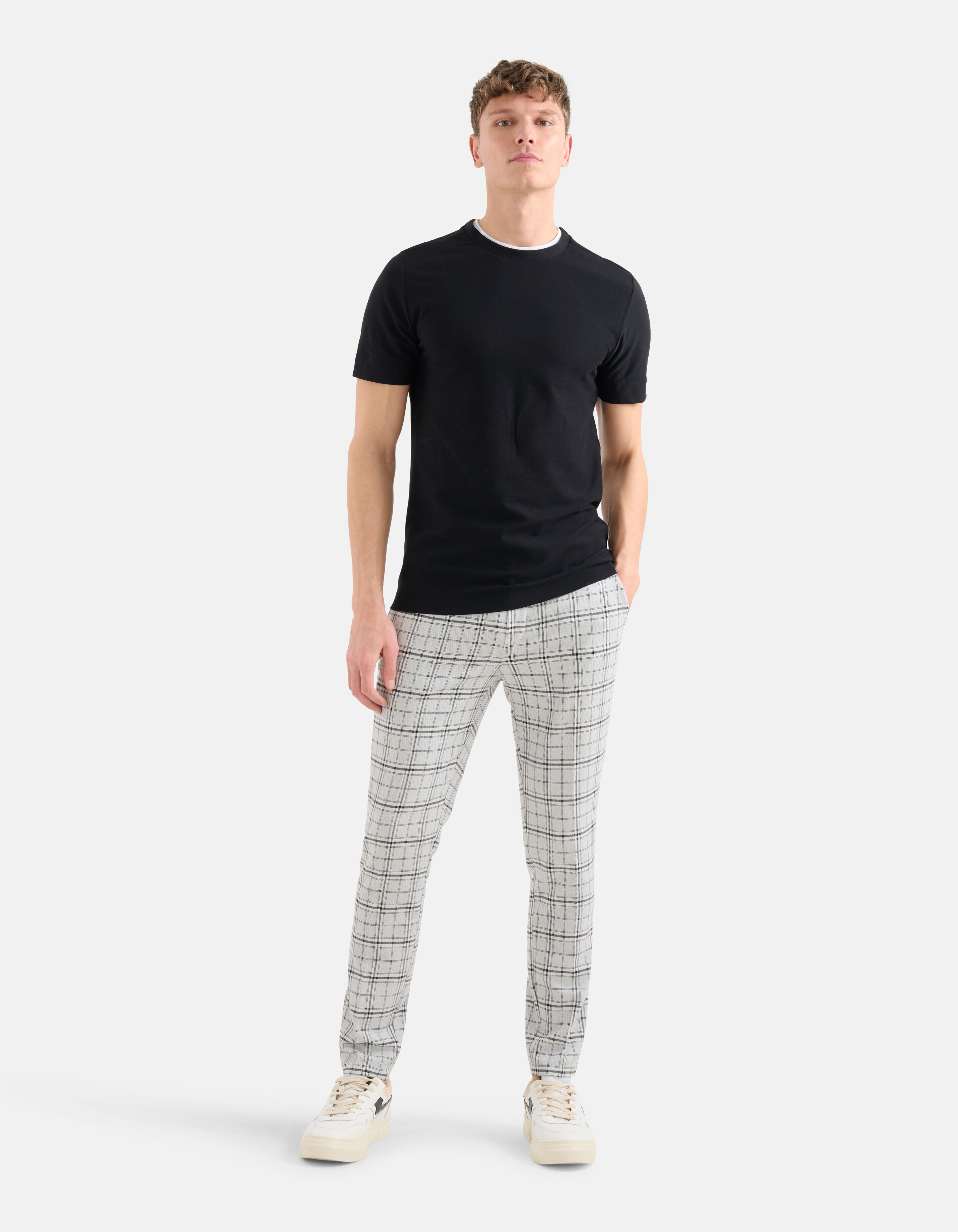 Double Layer T-shirt Zwart SHOEBY MEN