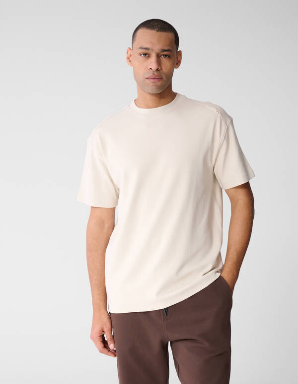 Basis Relaxed Fit T-shirt Beige SHOEBY MEN