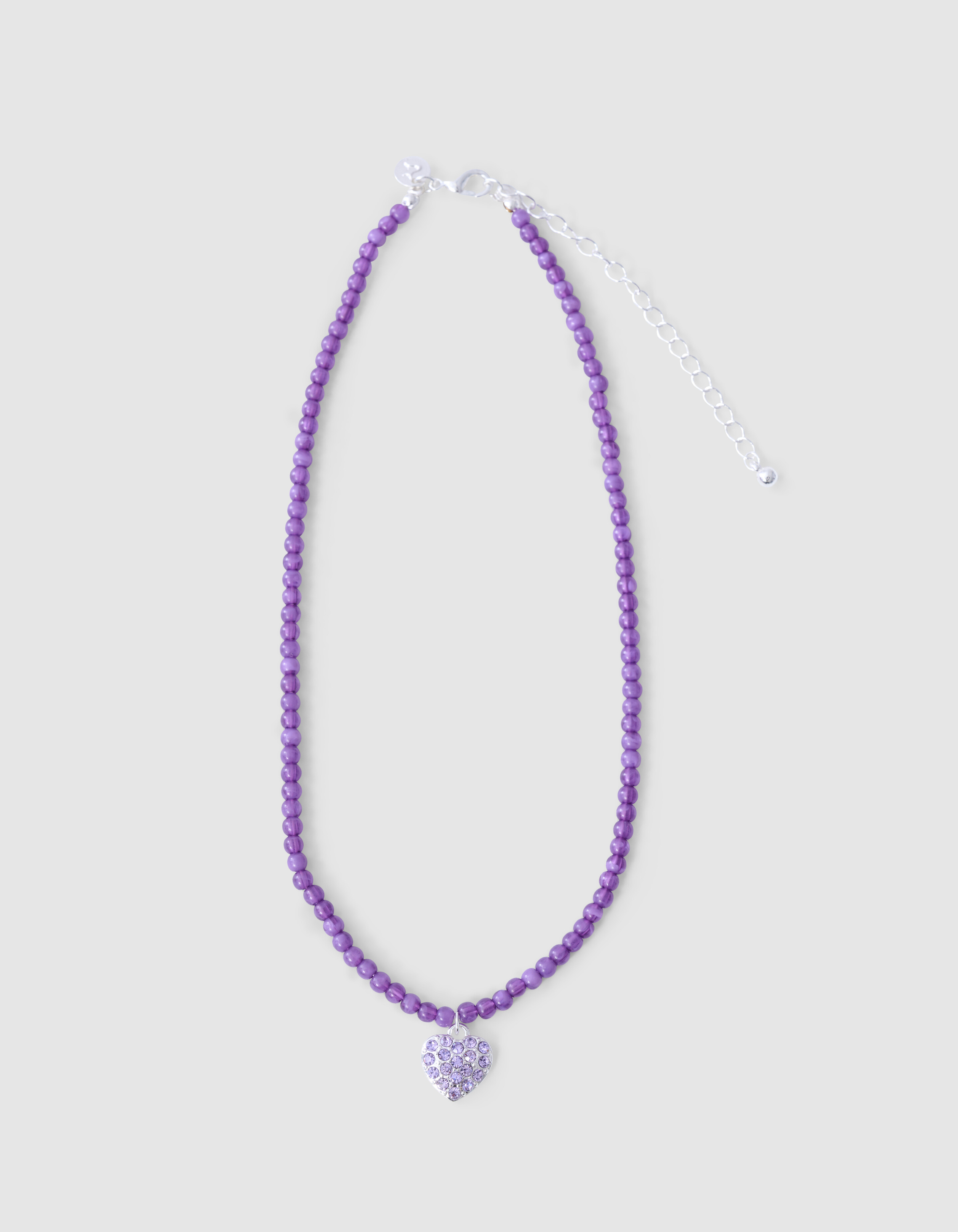 Strass Heart Ketting Paars SHOEBY ACCESSOIRES