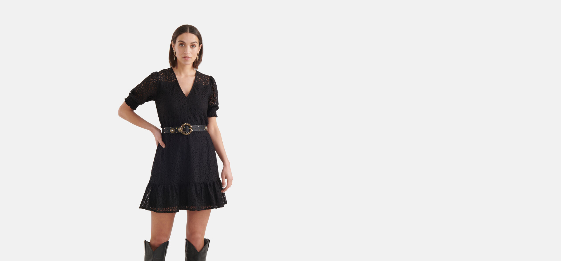 Kanten Jurk Zwart SHOEBY WOMEN