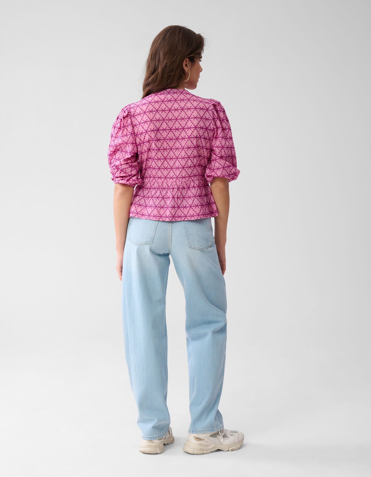 Printed Strik Blouse Roze SHOEBY WOMEN