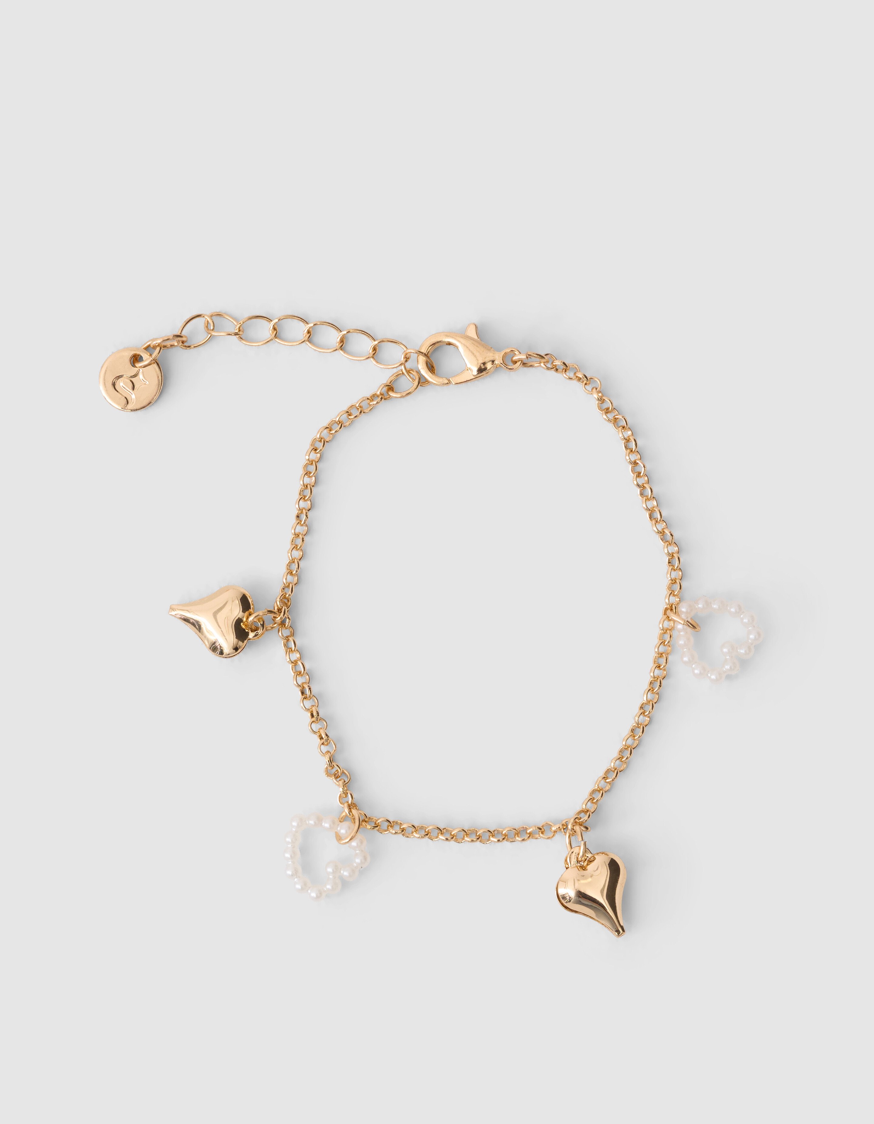 Parel Heart Armband Goud SHOEBY ACCESSOIRES