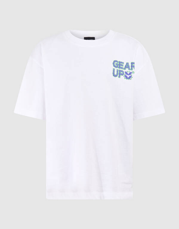 Gear Up Tekst T-shirt Wit SHOEBY BOYS