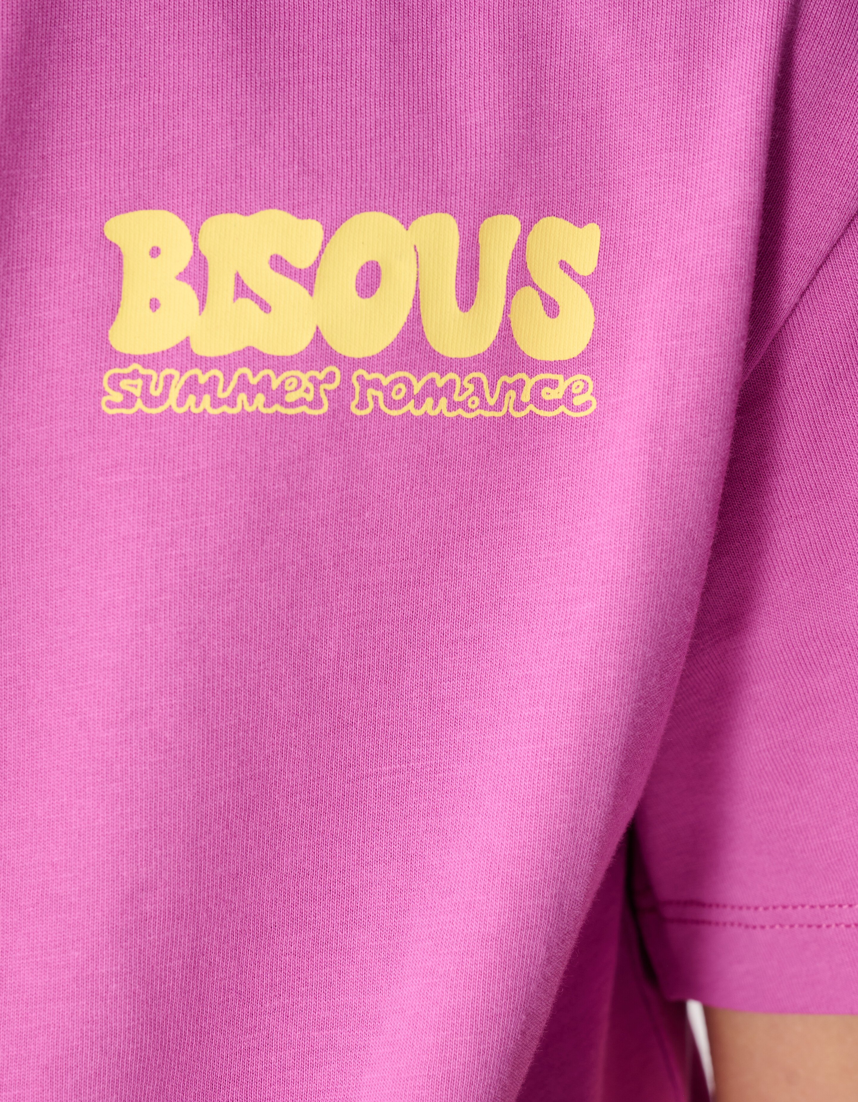 Bisous Artwork T-shirt Paars SHOEBY GIRLS