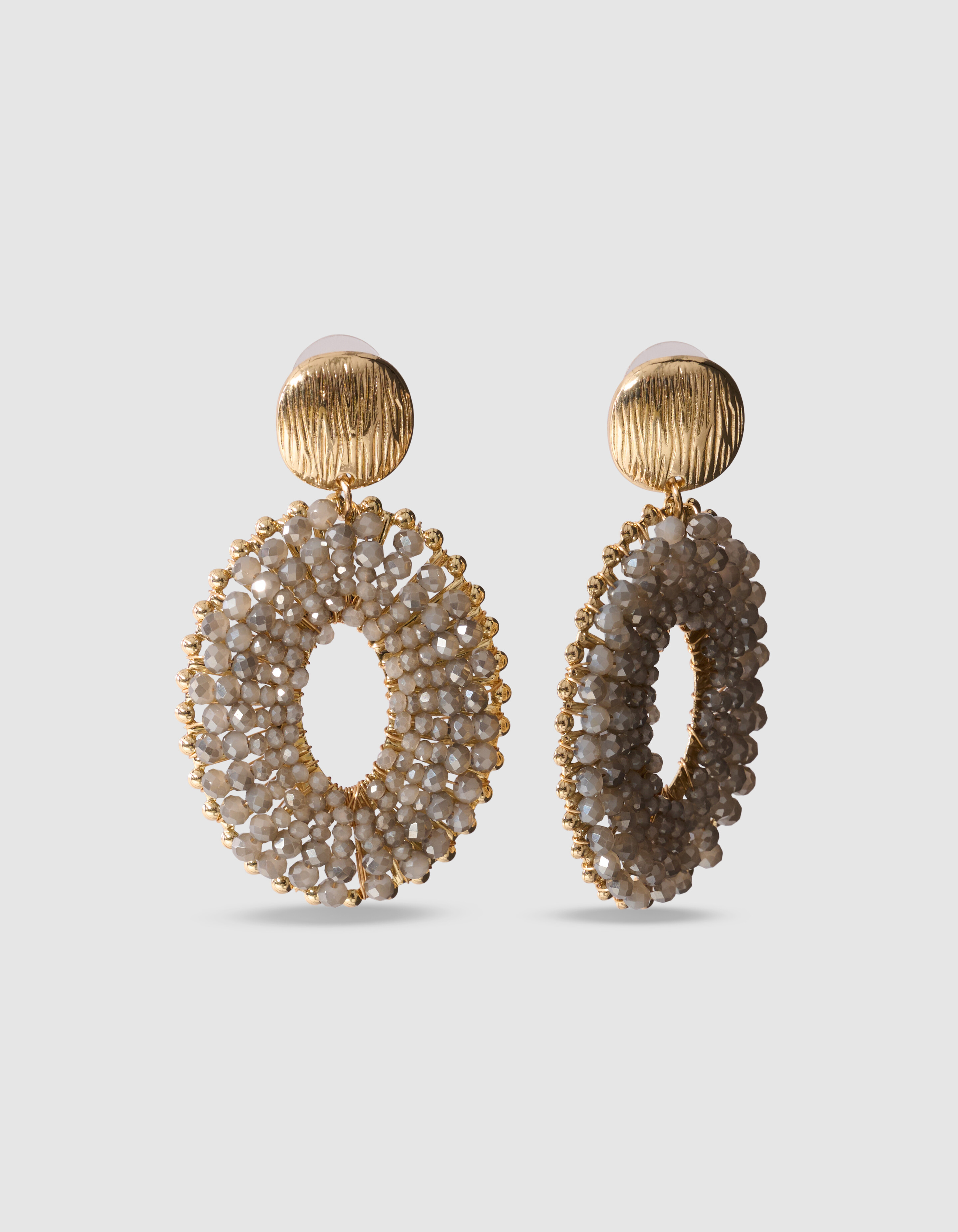 Beaded Oorbellen Beige/Goud SHOEBY ACCESSOIRES