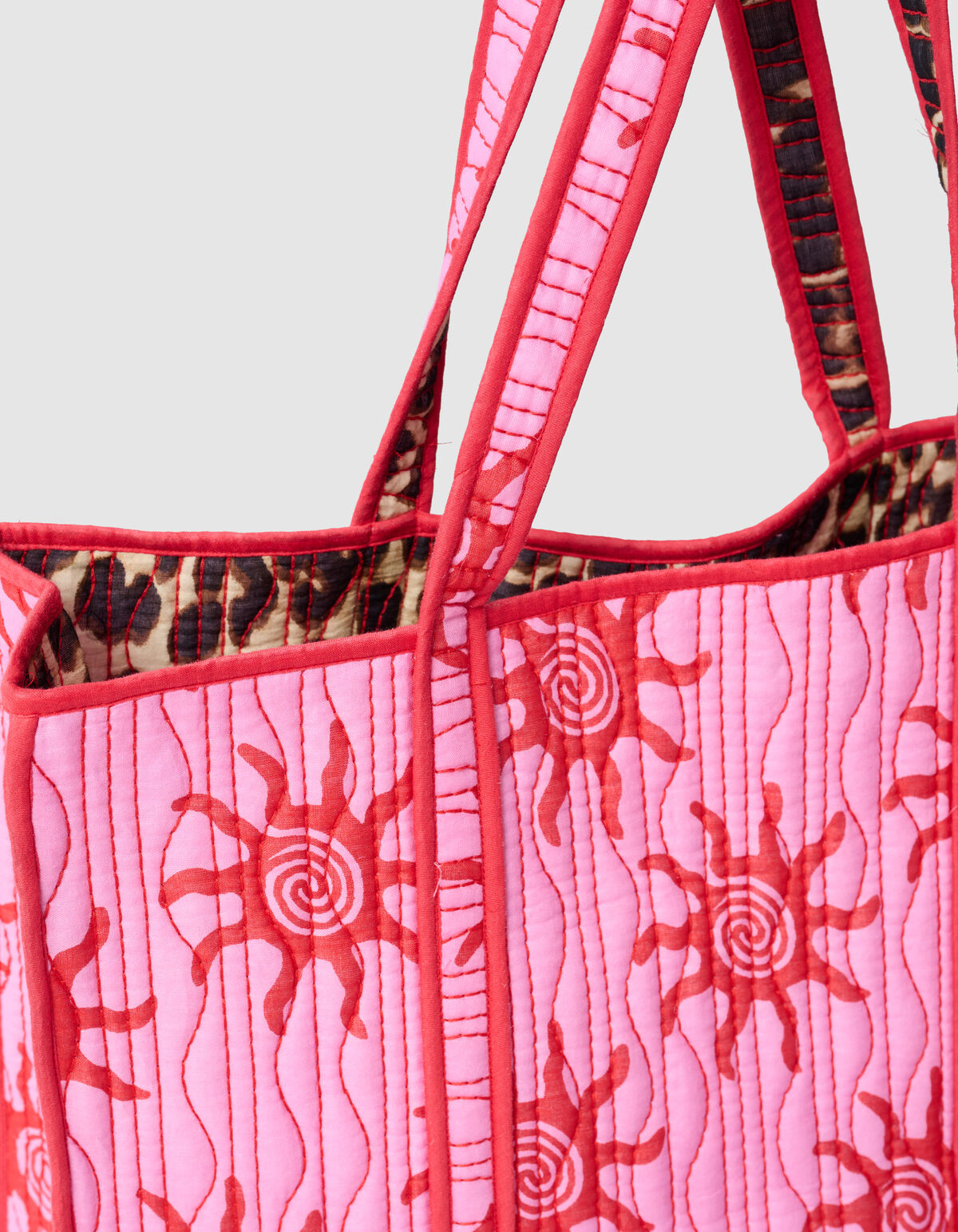 Reversible Printed Shopper Roze SHOEBY ACCESSOIRES