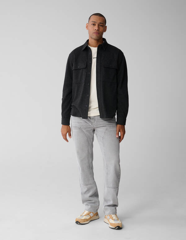 Soft Overshirt Donkergrijs SHOEBY MEN