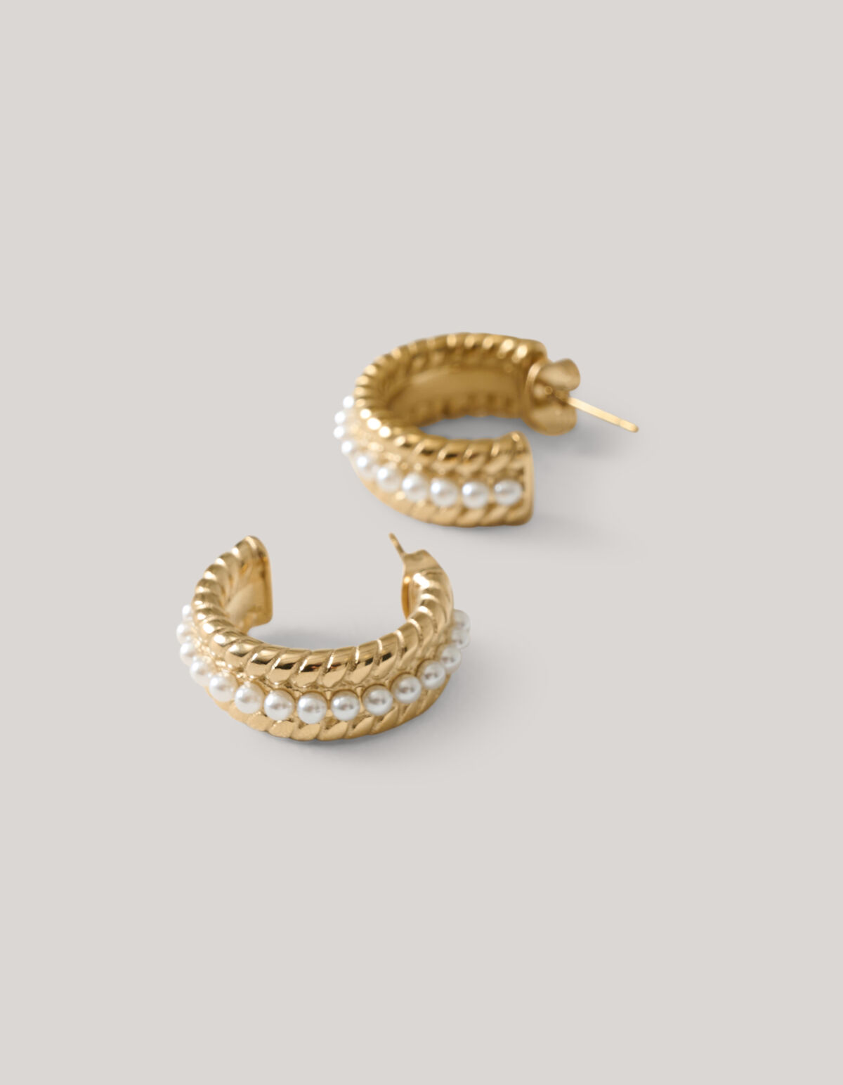 Pearl Oval Hoop Oorbellen Goud SHOEBY ACCESSOIRES
