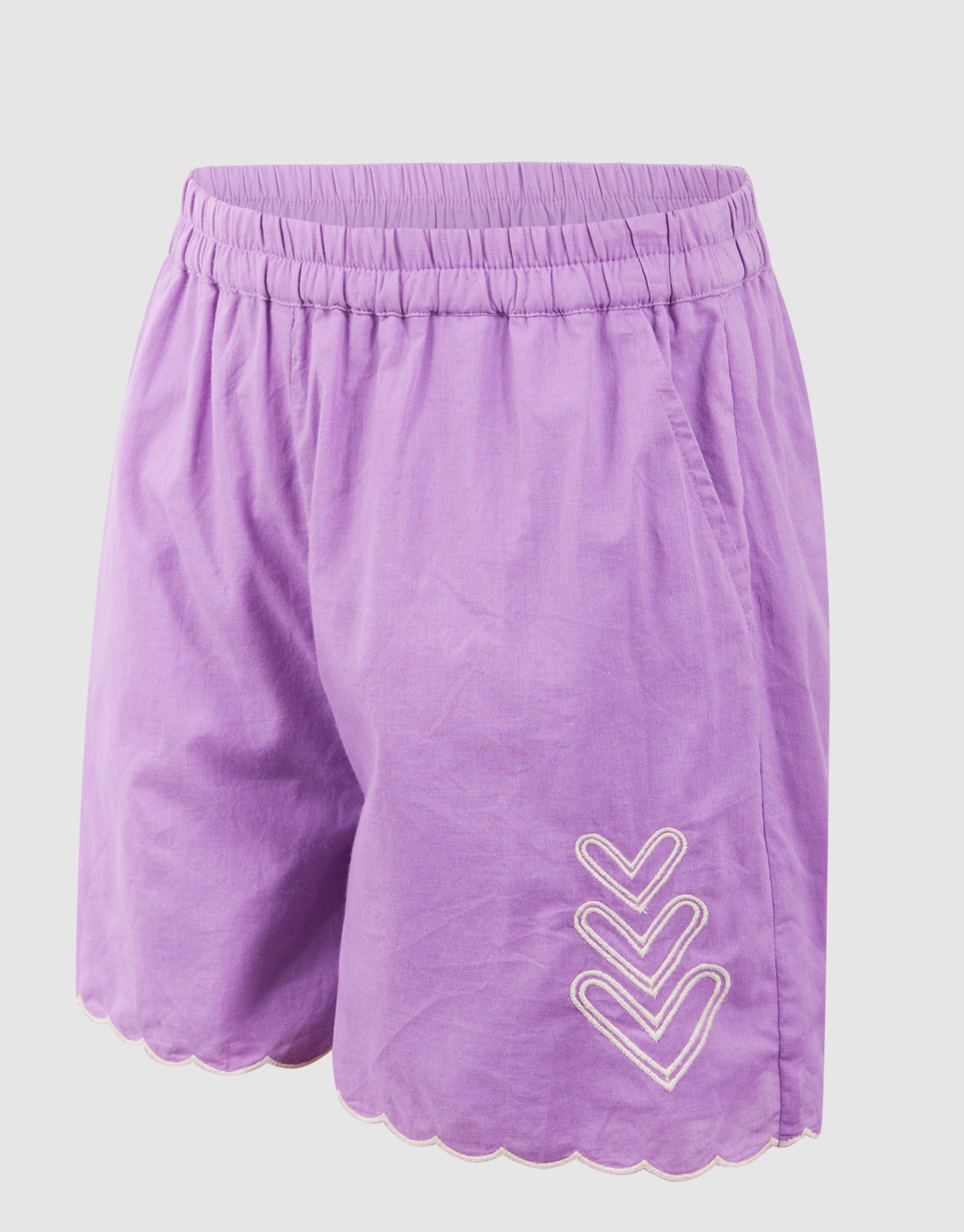 Heart Embroidery Short Paars SHOEBY GIRLS